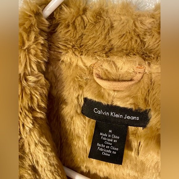 Calvin Klein Fur-Lined Suede Jacket - Picture 4 of 5